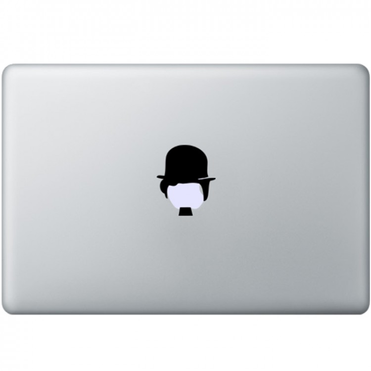 Charlie Chaplin MacBook Sticker Zwarte Stickers